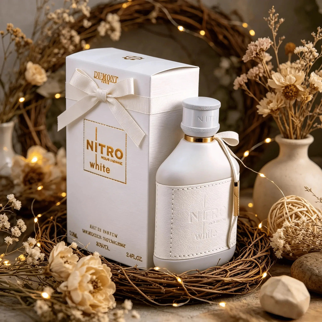 2026 Nitro White Eau De Parfum 3.4 Fl Oz, Clean Fresh Signature Hương thơm hàng ngày lâu trôi