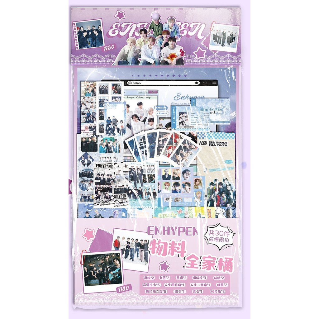 [NEW 2026] Set quà tặng 30 món nhóm nhạc ENHYPEN / Card ID bookmark tem thẻ card .v.v