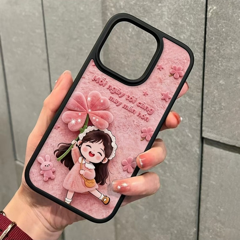 Vỏ chống vàng bốn lá sang trọng cho iPhone 17 Pro 16 Pro 12 15 Pro Max 13 ProMax 16 ProMax 16 ProMax