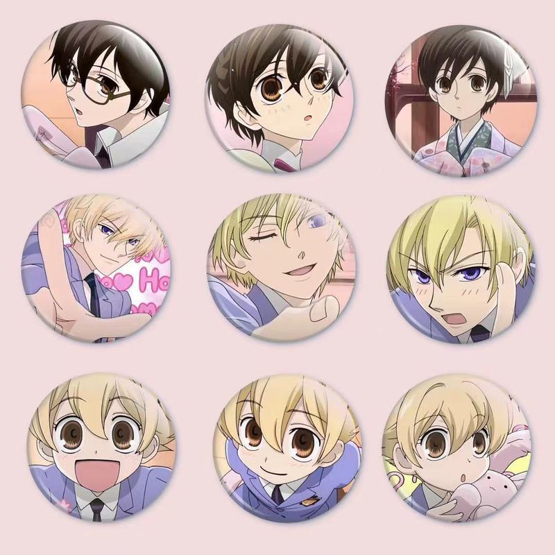 【Fast shipping】host club trường ouran/ouran high school host club Anime Huy hiệu ghim cài áo Badge