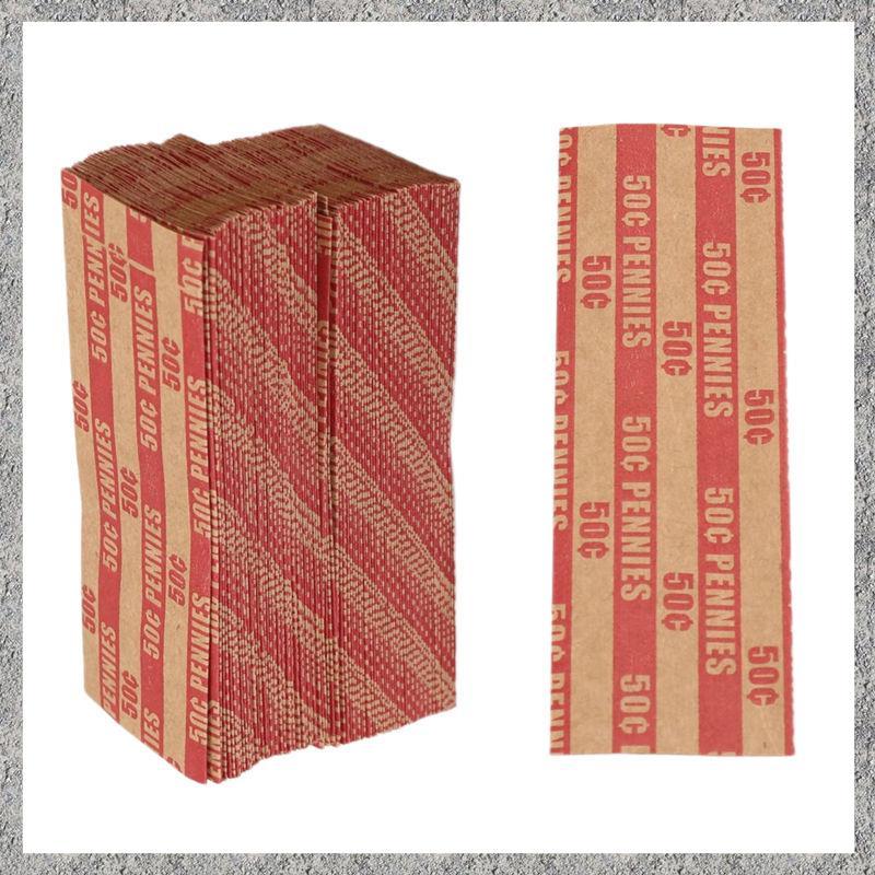 100 Chiếc Penny Coin Wrappers Penny Tay Áo Phẳng Như Giấy Shown Penny Rolls Wrappers