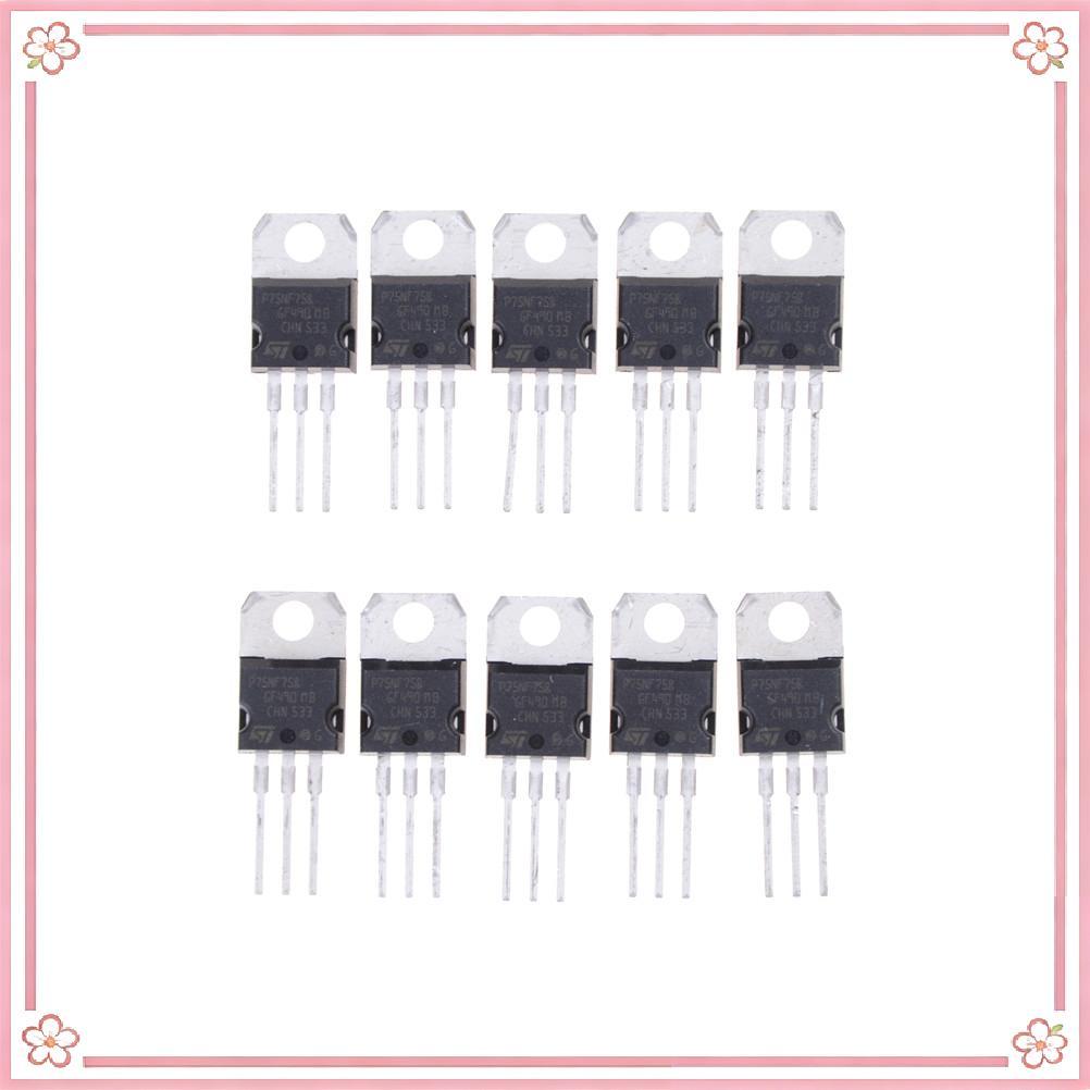 (COD) 10 CÁI P75NF75 P75N75 STP75NF75 TO-220 bóng bán dẫn chính hãng