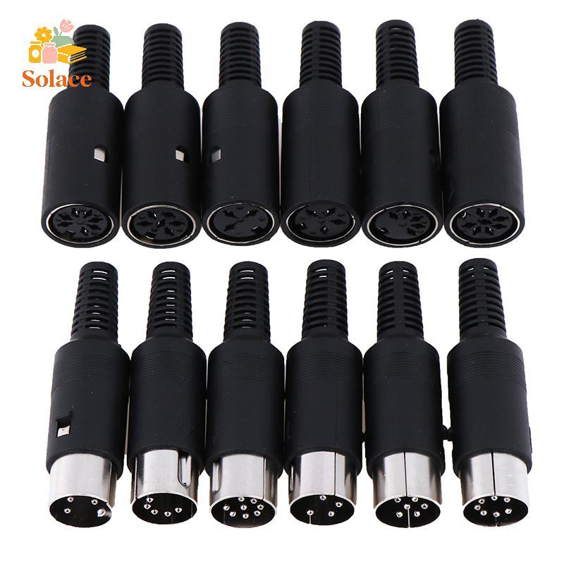 (TFT) DIN Plug Soet Connector 3 / 4 / 5 / 6 / 7 / 8 PIN Nam / Nữ Khung Cáp Gắn MỚI