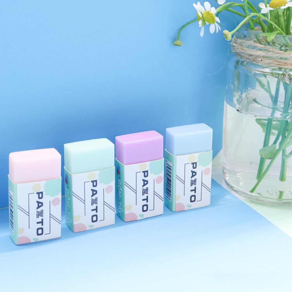 Combo 10 Gôm tẩy không mùi Thiên Long Pastel Pazto Thiên Long E-010 - Màu ngẫu nhiên- Dễ tẩy xóa ít 