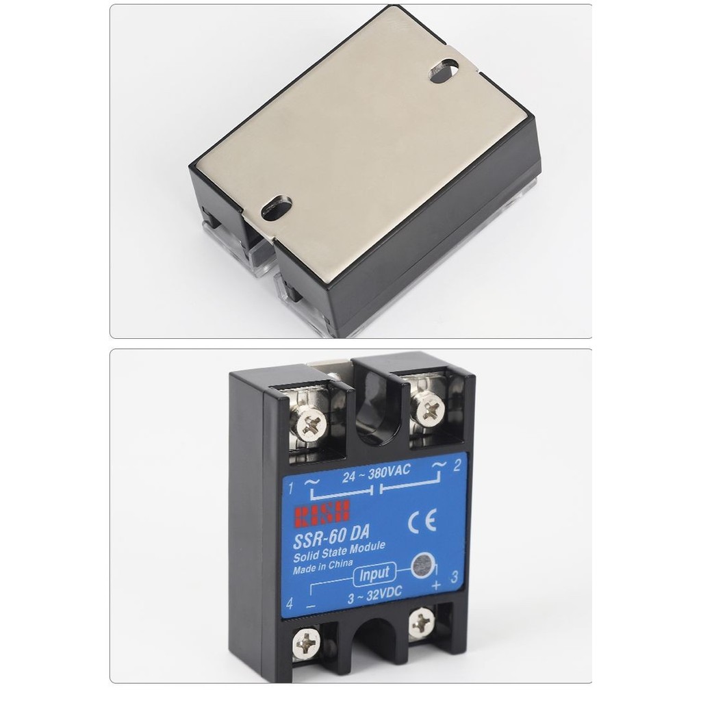 Rơle trạng thái rắn một pha SSR Điều khiển DC AC / AC Điều khiển AC 10A25A4060A80A100A An toàn cho c