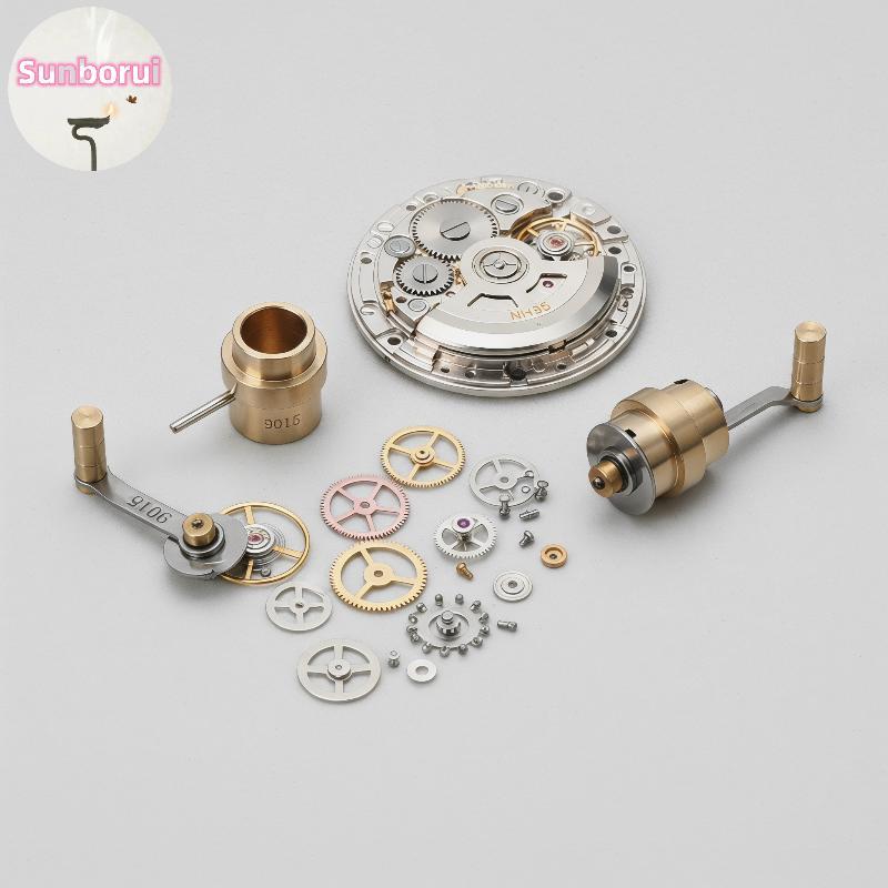 Sunborui Mainspring Winder Set Công cụ sửa chữa đồng hồ kim loại cho NH35 892 7750 8200 2000 3135 26