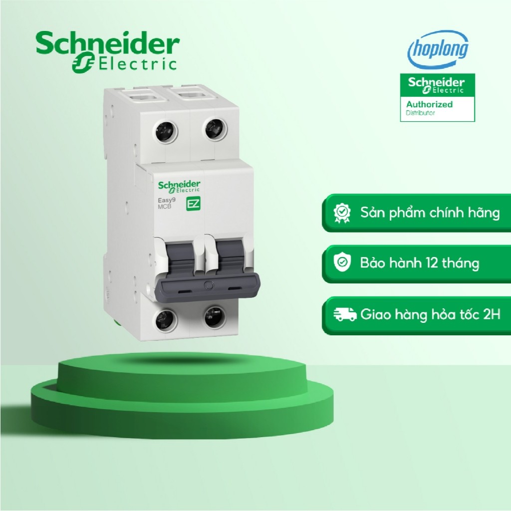 Cầu dao tự động MCB 2P 10A 16A 20A 4.5kA Easy9 Schneider EZ9F34210 - EZ9F34216 - EZ9F34220