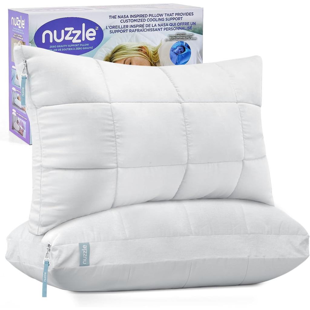 Gối Nuzzle Kích Thước Tiêu Chuẩn Bộ 2 Gối Chắc Chắn Có Thể Điều Chỉnh, Gối Giường Bộ Sưu Tập Khách S