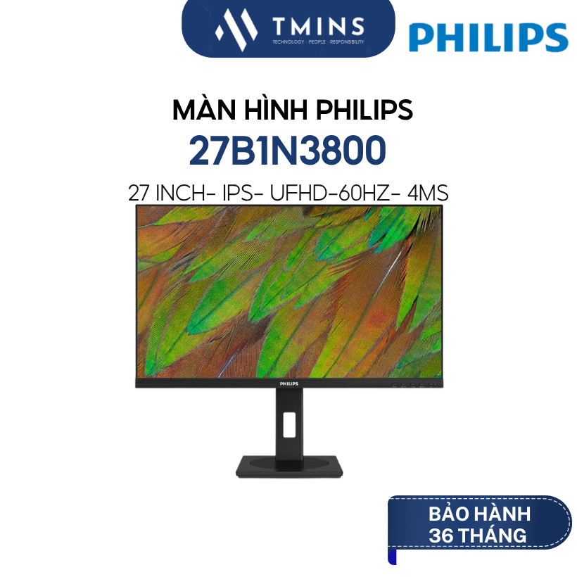 Màn hình Philips 27B1N3800 (27 inch/IPS/UHD/60Hz/4ms) - Hàng chính hãng