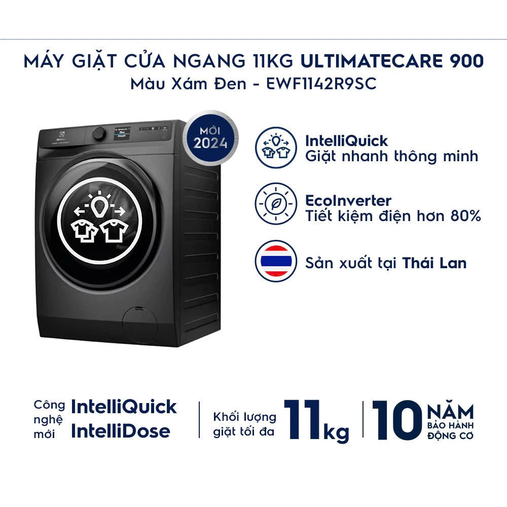 EWF1142R9SC - Máy Giặt ELECTROLUX 11kg UltimateCare 900 Inverter EWF1142R9SC [Toàn Quốc]