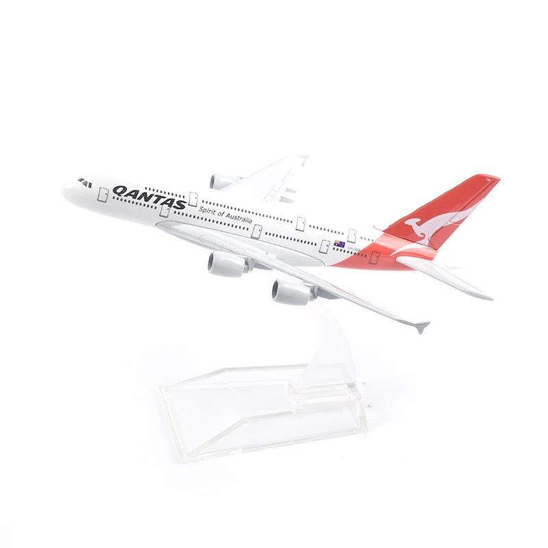JASON TUTU 16cm Qantas Airbus A380 Mô Hình Máy Bay Diecast Mô Hình Kim Loại Máy Bay 1: 400 Kim Loại 