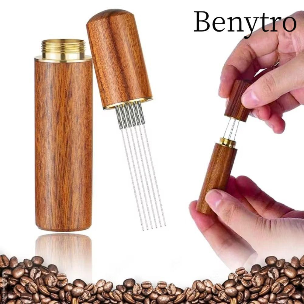 Máy khuấy cà phê BENYTRO Espresso, Máy trộn bột cà phê Mini bằng thép không gỉ, Máy xay bột gỗ chuyê