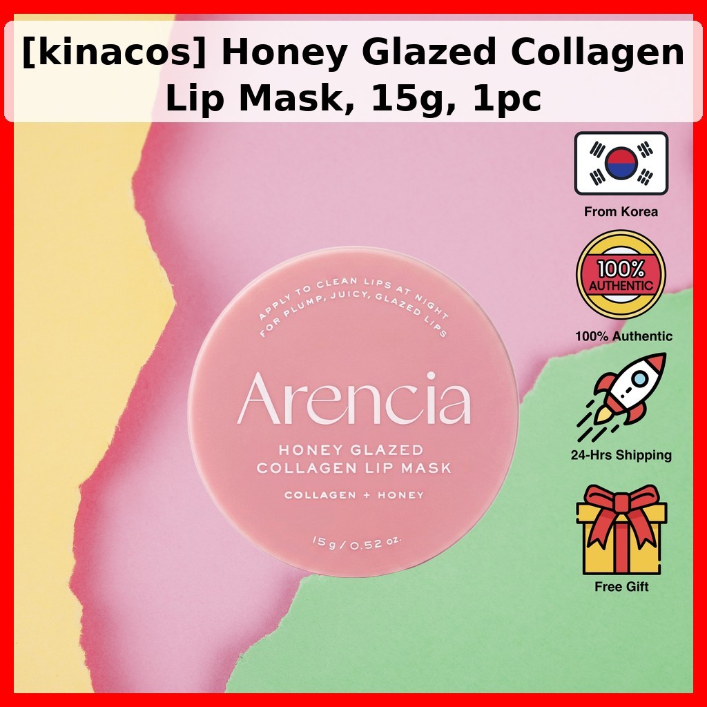 [Arencia] Mặt nạ môi Collagen tráng men mật ong, 15g, 1 cái / Mặt nạ môi Hàn Quốc / Truyền Collagen 