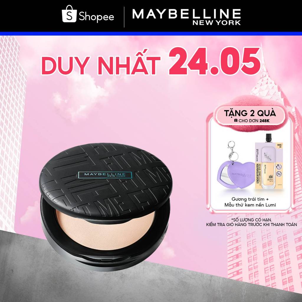 Phấn Phủ Kiềm Dầu Mịn Lì 16H, Che Phủ, Chống Nắng SPF32 PA+++ Maybelline New York Fit Me Compact 6g