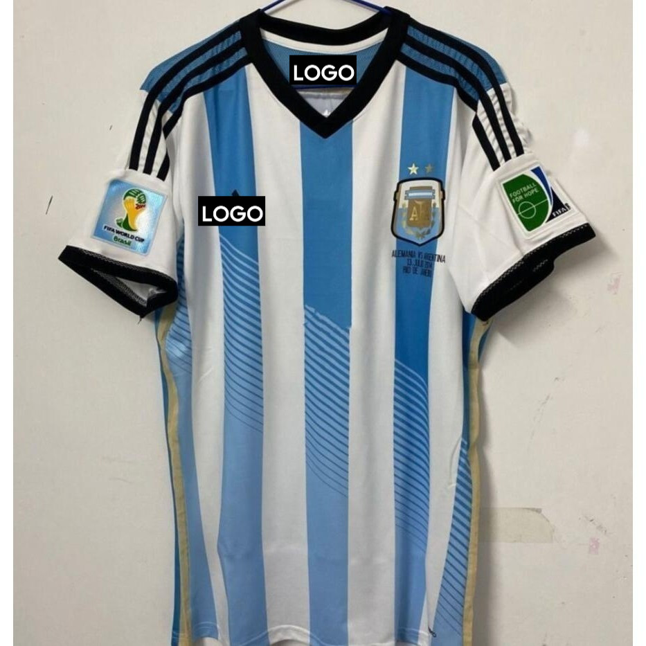 2014 Argentina Sân nhà sân khách Retro Áo bóng đá Áo bóng đá thể thao cổ điển