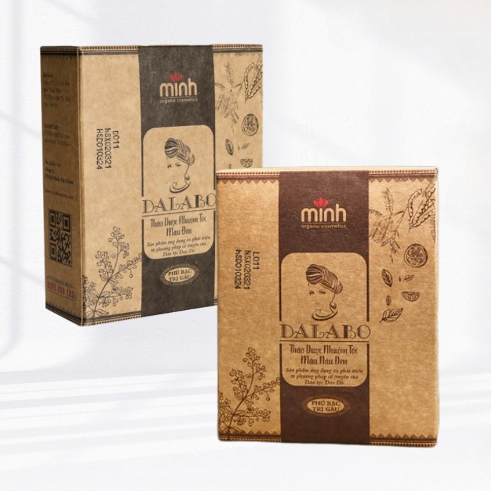 Bột Lá Nhuộm Tóc Nâu- Đen, Phủ Bạc Thảo Dược DALABO- từ thảo dược thiên nhiên an lành cho bố mẹ ngườ