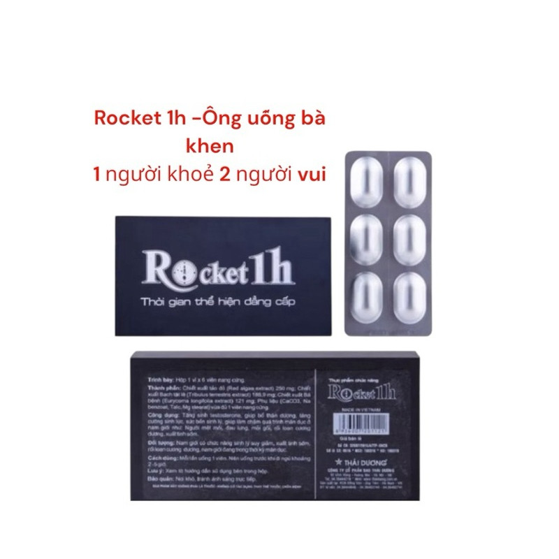 Rocket 1h Sao Thái Dương - Tăng cường sinh lý Nam - Hàng Chính Hãng.
