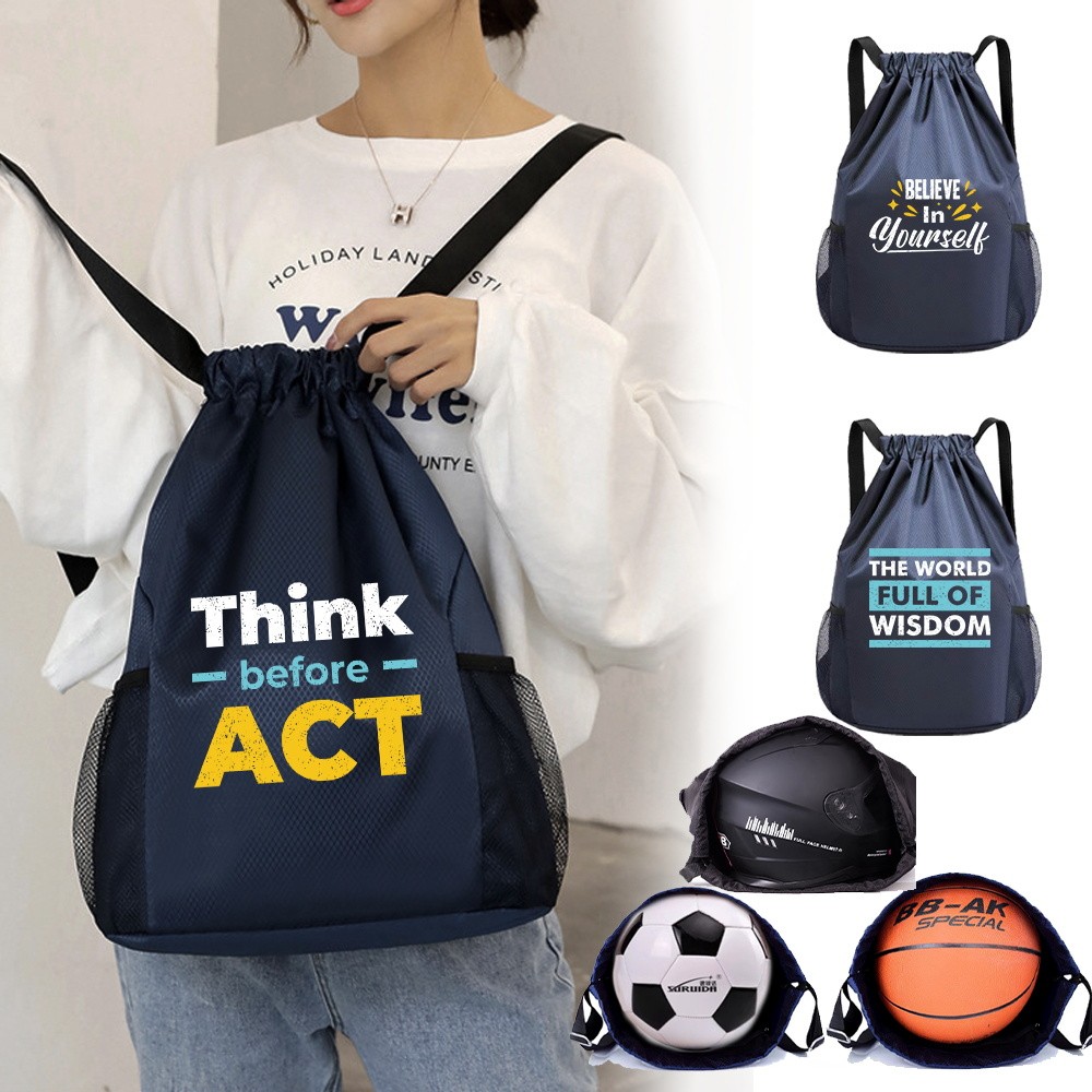 New Sports Shoulders Bag Football & Basketball storage bag Cycling Accessories phrase Pattern
