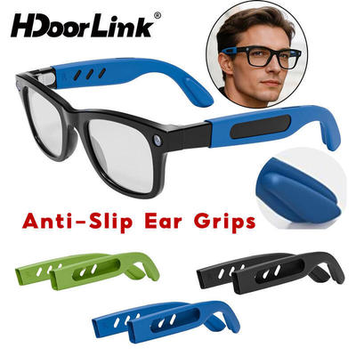 HdoorLink Chống Trơn Trượt Silicone Tai Kẹp Kính Móc Tai Cho Meta Headliner Wayfarer / Skyler / Headliner Silicone Temple Shield Tay áo