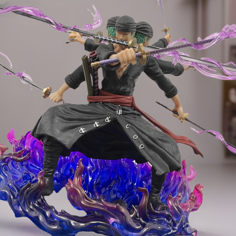 LHPR One Piece figure Zoro Ghost Blade nine-blade style Asura Wano Country figurine 2D anime figure 