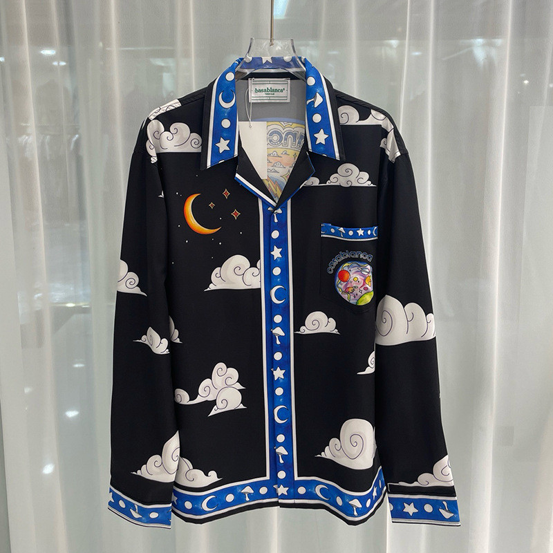 XL5U CA 2025New3D Digitally Printed Youth Fashion Men's Long Sleeve Shirt for Trendy Guys