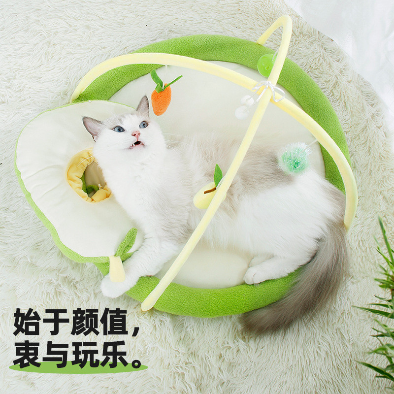 Jizai Mèo Chơi Giường Tập Thể Dục Lều Mèo Litter Tập Thể Dục Giường Mèo Cung Cấp Cho Mèo Litter Thảm