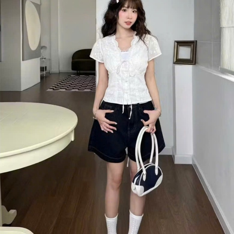 NAVIE - Áo kiểu boi thêu MOLLY thời trang nữ