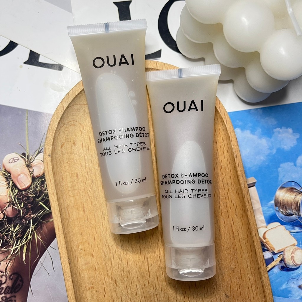 OUAI Deep Cleaning Gold-Absorbing Dầu gội làm sạch da đầu Kiểm soát dầu Fluffy Strong 30ml