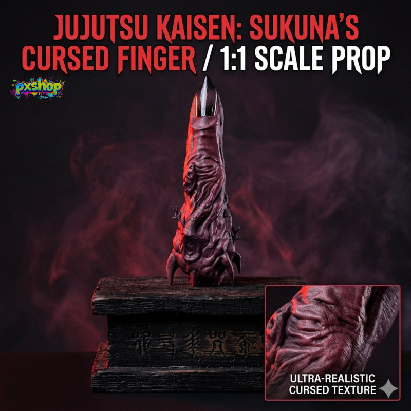 [Sẵn sàng] 1: 1 Anime Jujutsu Kaisen Sukuna Ngón tay Vật thể bị nguyền rủa cấp đặc biệt Cosplay Prop