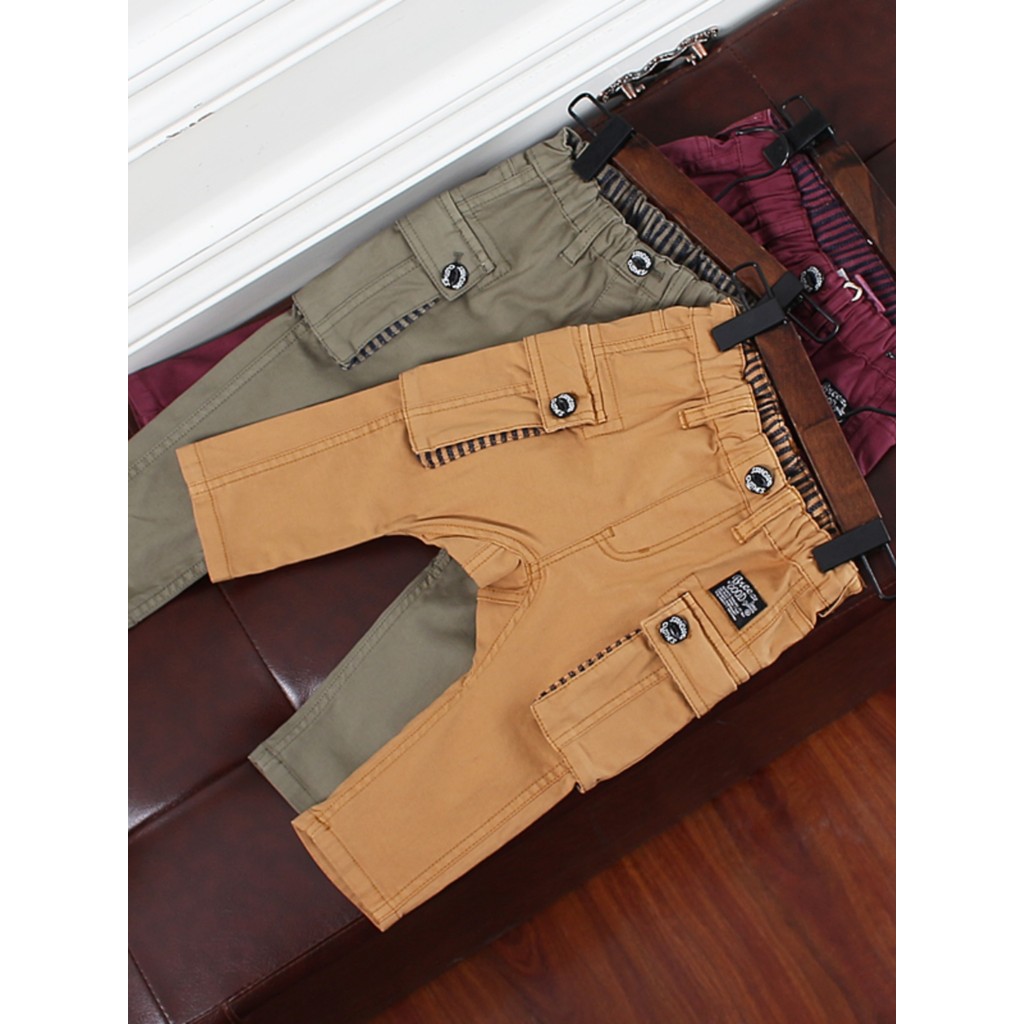 J832-L6 Quần Áo Trẻ Em 80-140 Nhật Bản Trẻ Em Cotton Nguyên Chất Quần Thường Ngày Bé Trai Bé Gái Mắt