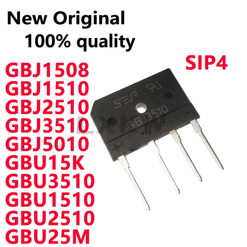 Bộ 5 GBU3510 GBU1510 GBU2510 GBU15K GBU25M GBJ1508 GBJ1510 GBJ2510 GBJ3510 GBJ5010 Bộ điều chỉnh điệ