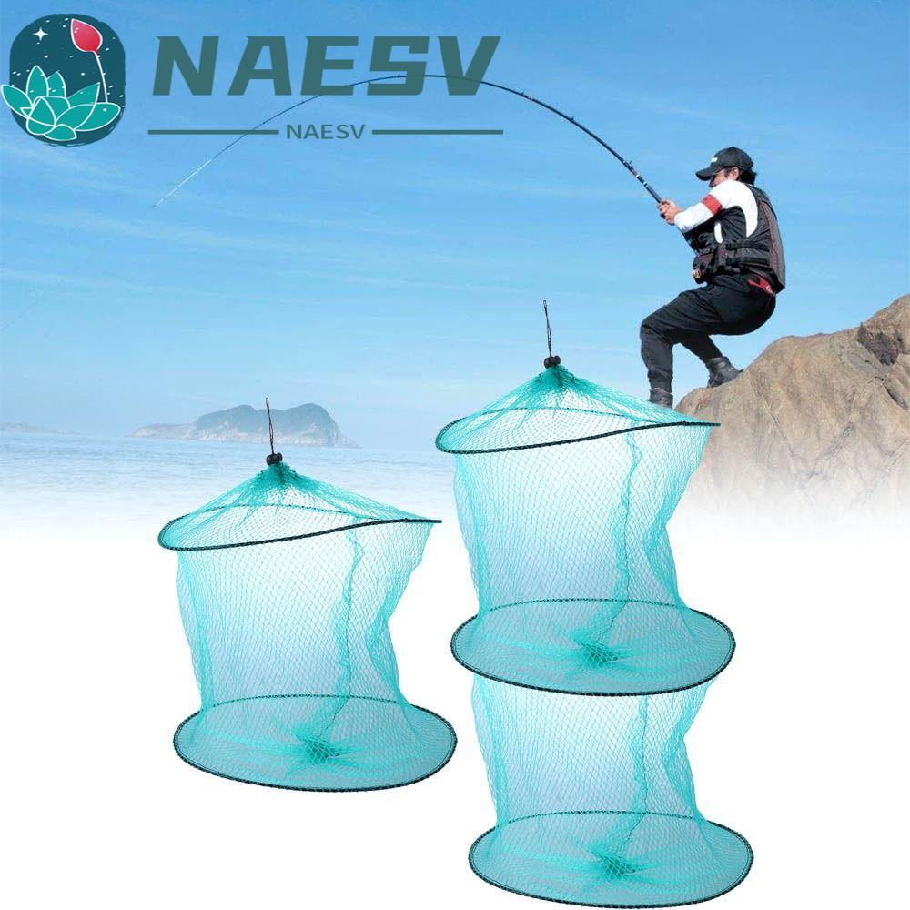NAESV Lồng Câu Cá Phụ Kiện Nylon 2 Lớp Bẫy Câu Cá Mạng Minnow Bẫy Cá Crawfish Bẫy Bẫy Cá Bẫy Cua Bẫy