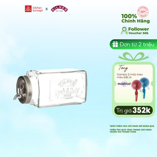 Bình nước thủy tinh có vòi để tủ lạnh Kilner Fridge 3L