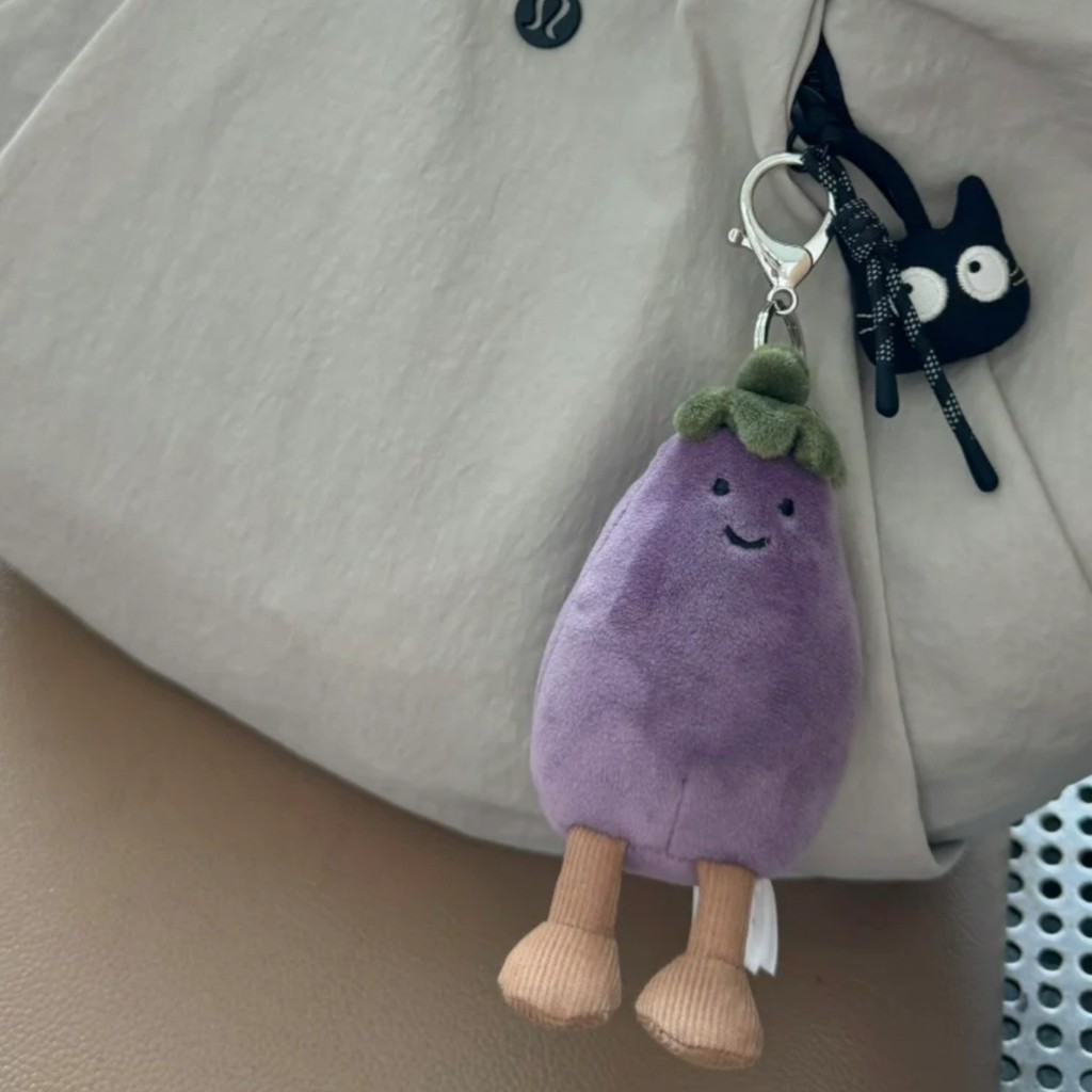 3TGU Funny and Stress-Relieving Eggplant Plush Toy, Eggplant Plush Pendant Doll, Birthday Gift for W