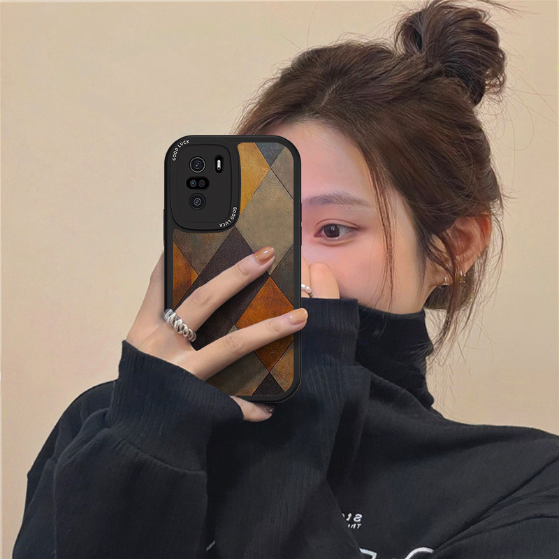 Thích hợp cho Ốp Điện Thoại Redmi K40Pro Retro Cũ Hình Thoi ReadmiK30 Phong Cách Mới ins Style K40S 