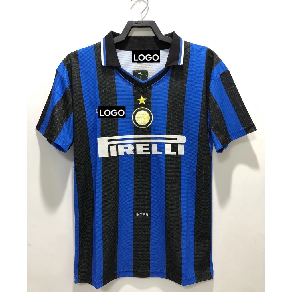 Retro Jersey 1997 1998 Inter Milan Tại Sân Nhà Thể Thao Bóng Đá Đồng Phục Áo Bóng Đá