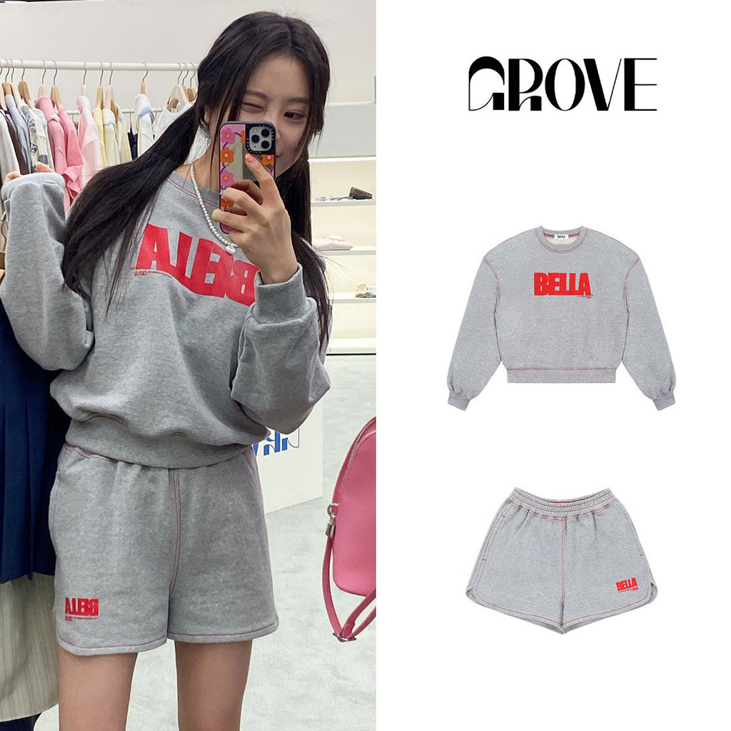 CIA4 Clearance]Korean designer versatile Harajuku casual letter print loose shorts and sweatshirt se