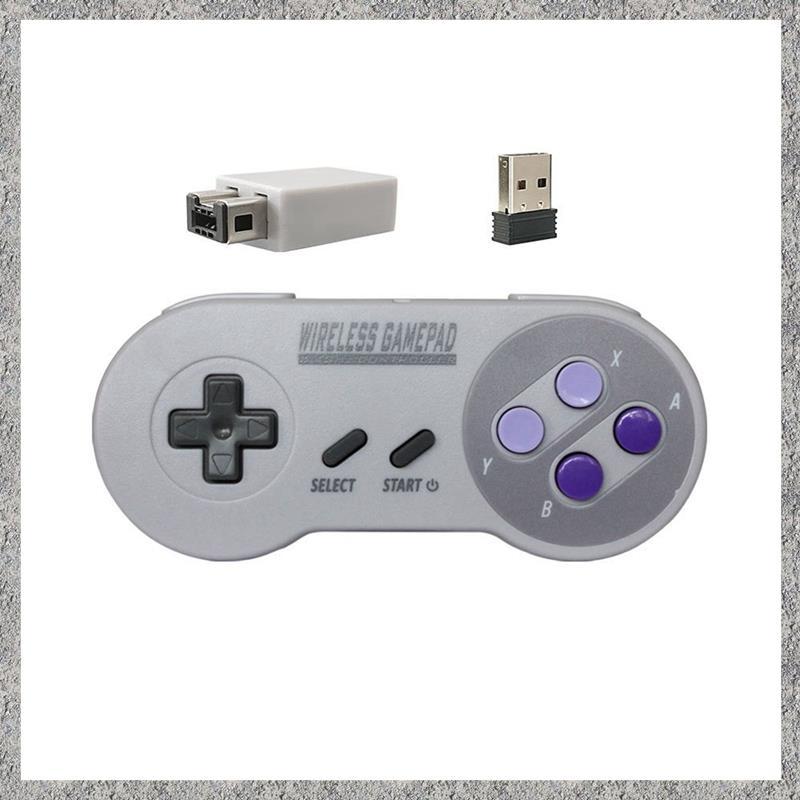 Bộ điều khiển trò chơi Joypad Cần điều khiển màu xám-Trắng Tương thích cho SNES Mini PC NS Switch 2 