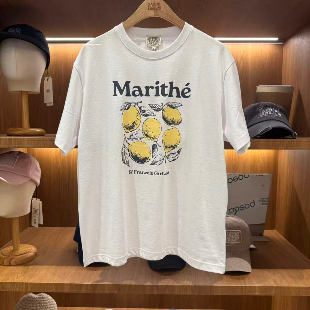 Lemon Graphic Retro Design WHO Phong Cách Vintage Nam Nữ Áo Phong Cách Mỹ Đường Phố 100% Cotton Cao 