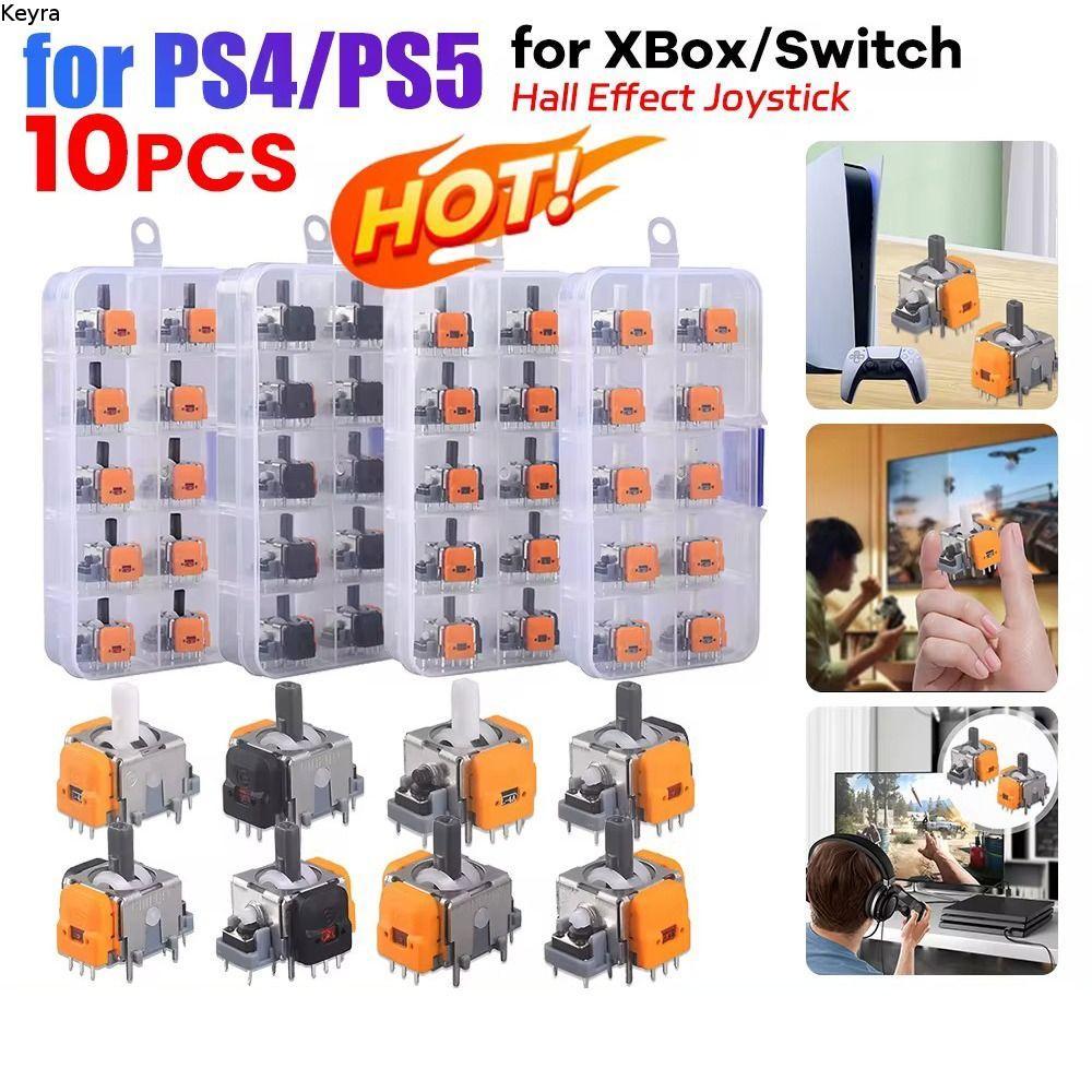 KEYRA 10 CÁI Bộ điều khiển Thumb Stick, Game cho Playstation 5 Hall Effect Joystick, Thay thế mô-đun
