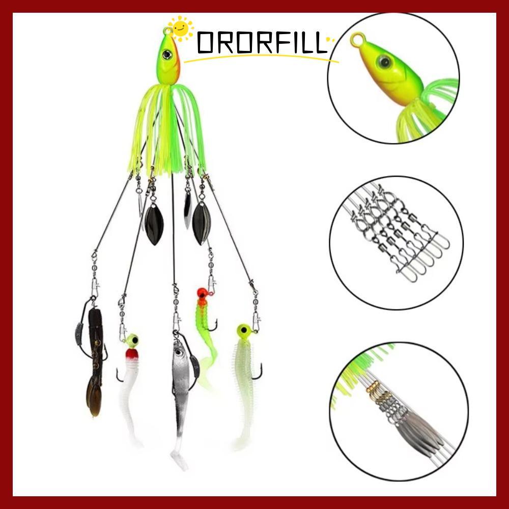 ORORFILL Alabama Rig Mồi Câu Cá, Spinner Ô Mềm Swimbait, 2025 Muỗng Bơi Tấn Công Nhóm Mồi Câu Cá Biể