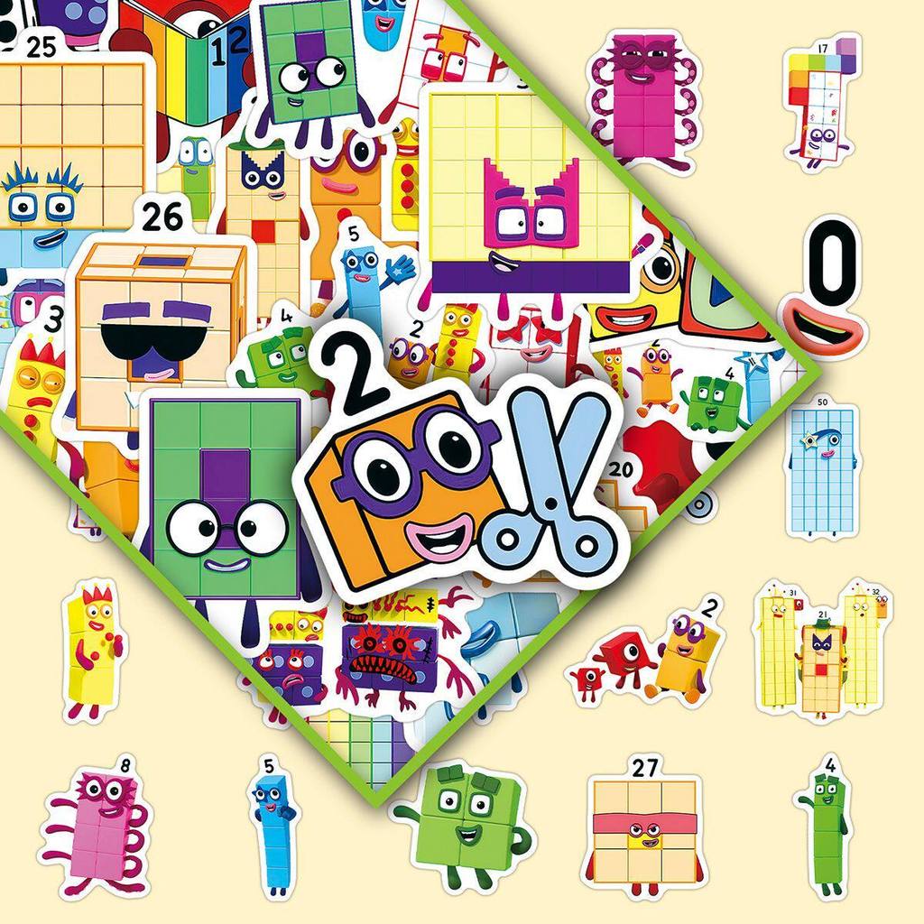 Zhang Numberblocks Numberblocks Hoạt Hình Họa Tiết Hoạt Hình Vali Sticker