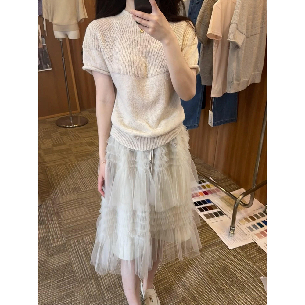 a Women's Spring/Summer A-line Skirt2026New cake pleated skirt with air layer