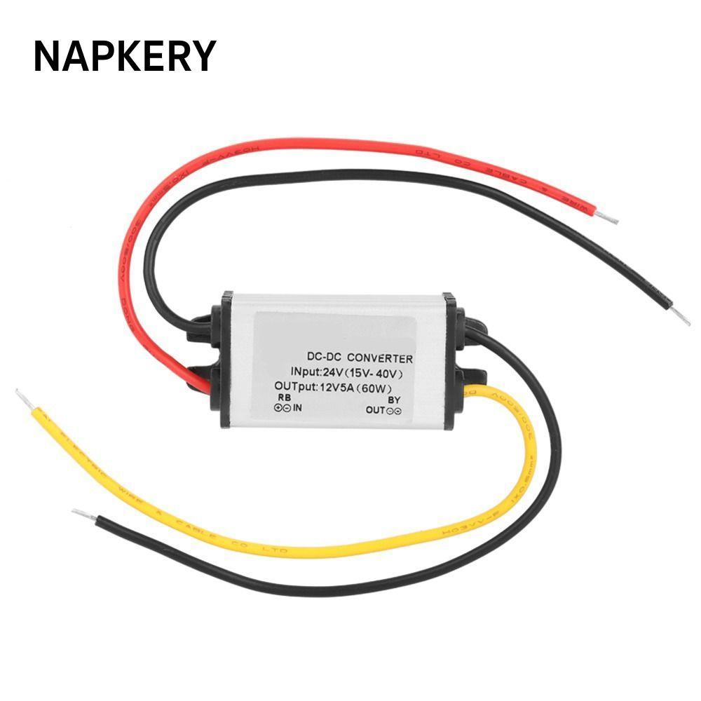 NAPKERY Step Down Power Supply, Bộ chuyển đổi DC-DC vỏ nhôm 5A 60W, Mô-đun Volt Step-Down Hiệu suất 