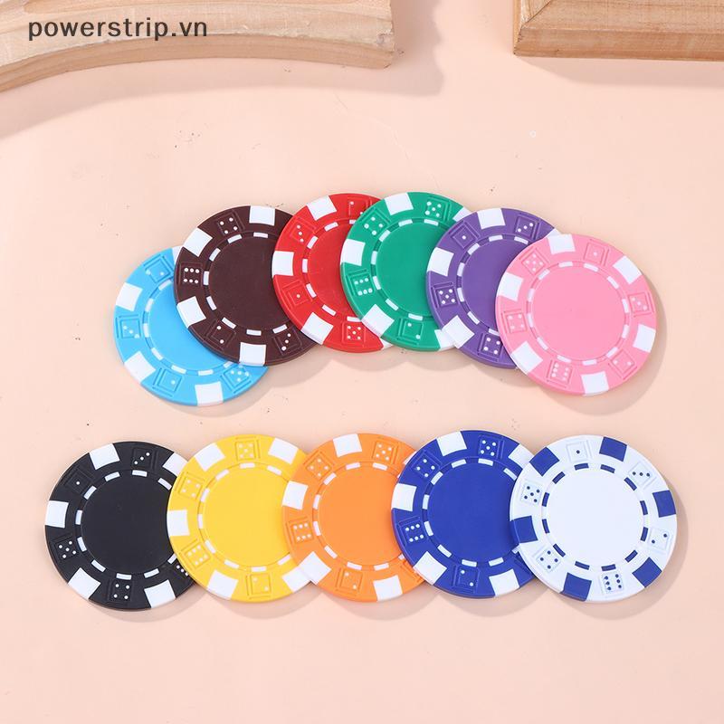 10 Chiếc ABS Nhựa Poker Chips Casino Texas Hold 'em Poker Kim Loại Đồng Xu 11.5g Chip Poker Trò Chơi