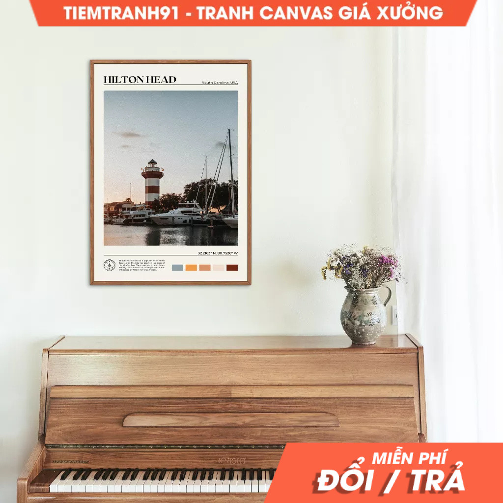 Tranh treo tường, Oil Paint, Hilton Head Wall Art, Hilton Head Poster, Hilton Head  Photo, Hilton He