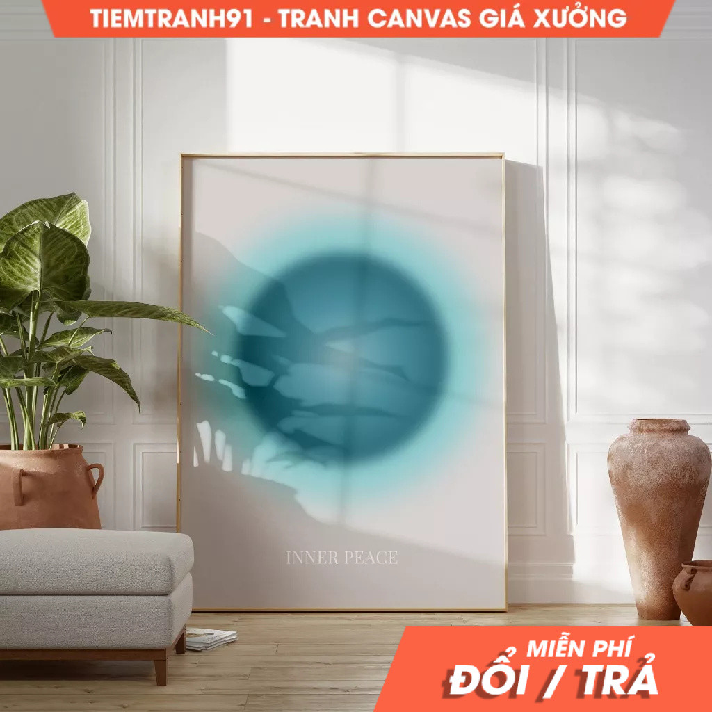 Tranh treo tường, Inner Peace, Aura Poster, Gradient Wall Art, Spiritual, Home Decor, Positive Affir