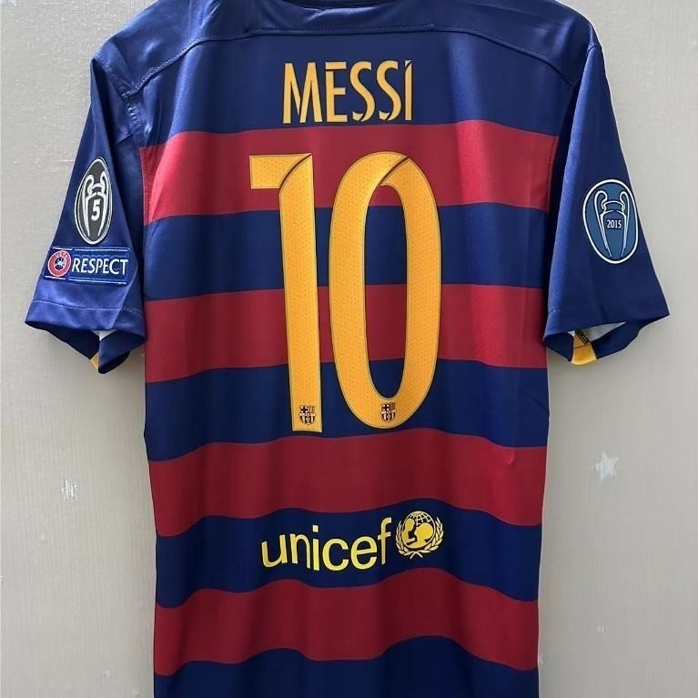 15-16 Barcelona Chất Lượng Hàng Đầu Nhà Retro Áo Bóng Đá Tùy Chỉnh Áo Bóng Đá MESSI NEYMAR JR
