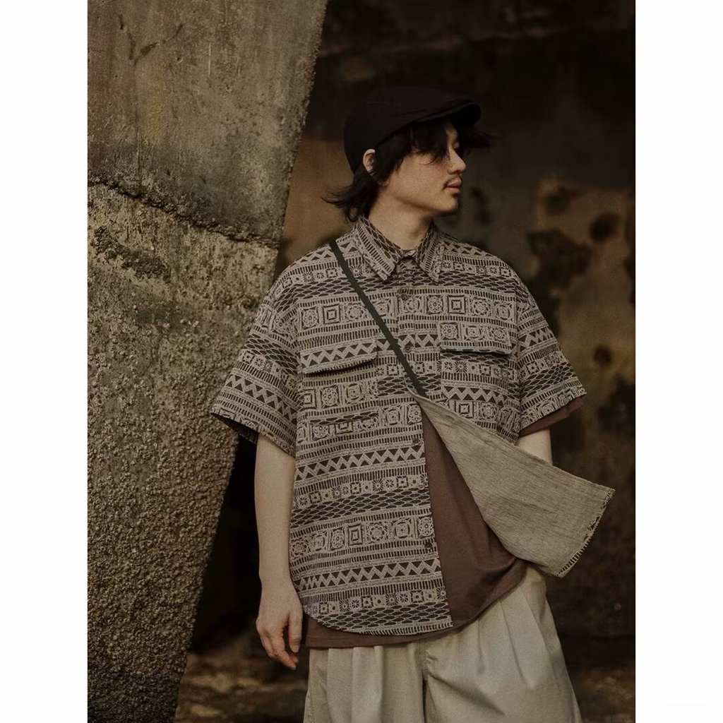 Mùa Thu Đông Dày Thời Trang Vải Jacquard Nam Trung Dài Len Áo Len Len Len Áo Gió F88-Đặc Biệt P95