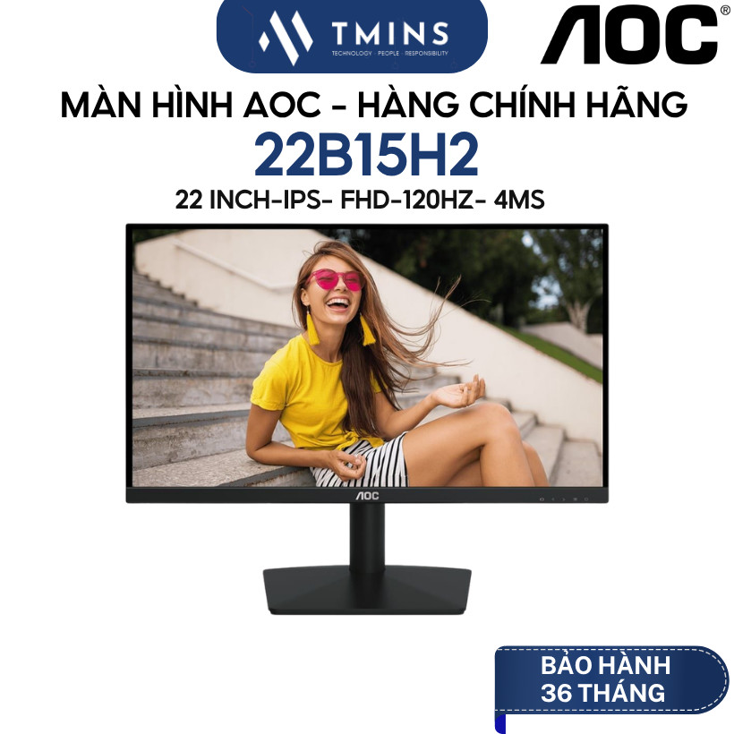 Màn Hình Gaming AOC 22B15H2 (21.5 inch/ IPS/ FHD/ 120Hz/ 4ms) - Hàng chính hãng